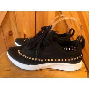 Nike Dualtone Racer Woven Black/Tan Running Shoes AJ8156-001 Women Sz 7.5